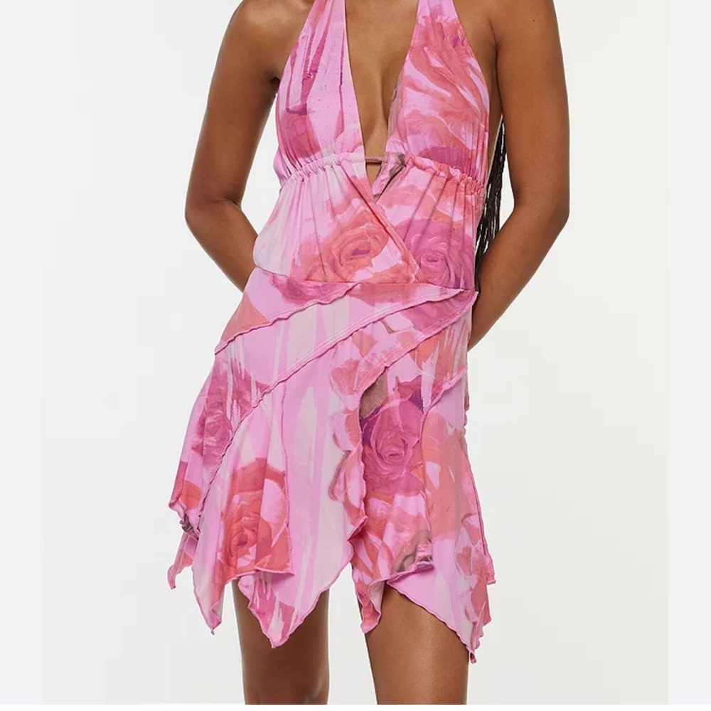Silence + Noise Pink Floral Dress